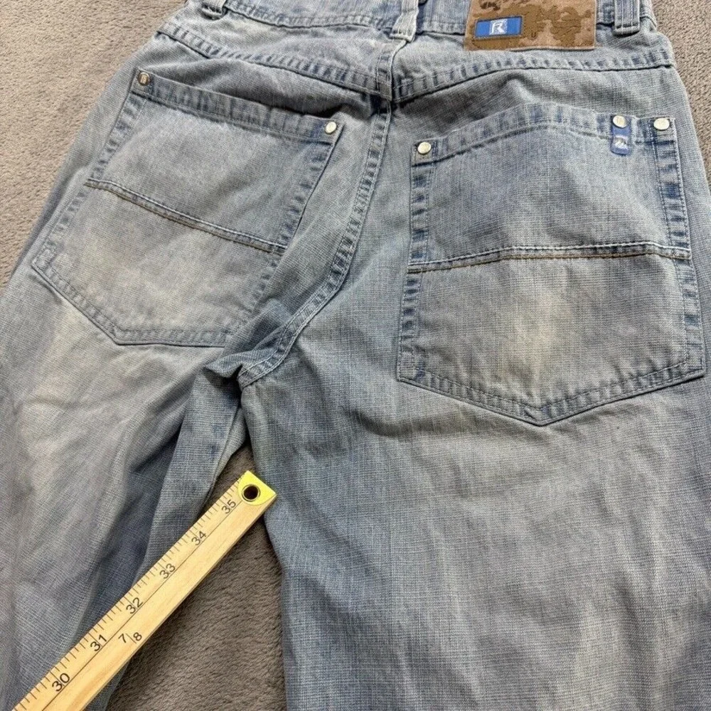 Kno Betta Jeans Mens Measured 29x24  Y2K Baggy Hip Hop‎ Rap Blue